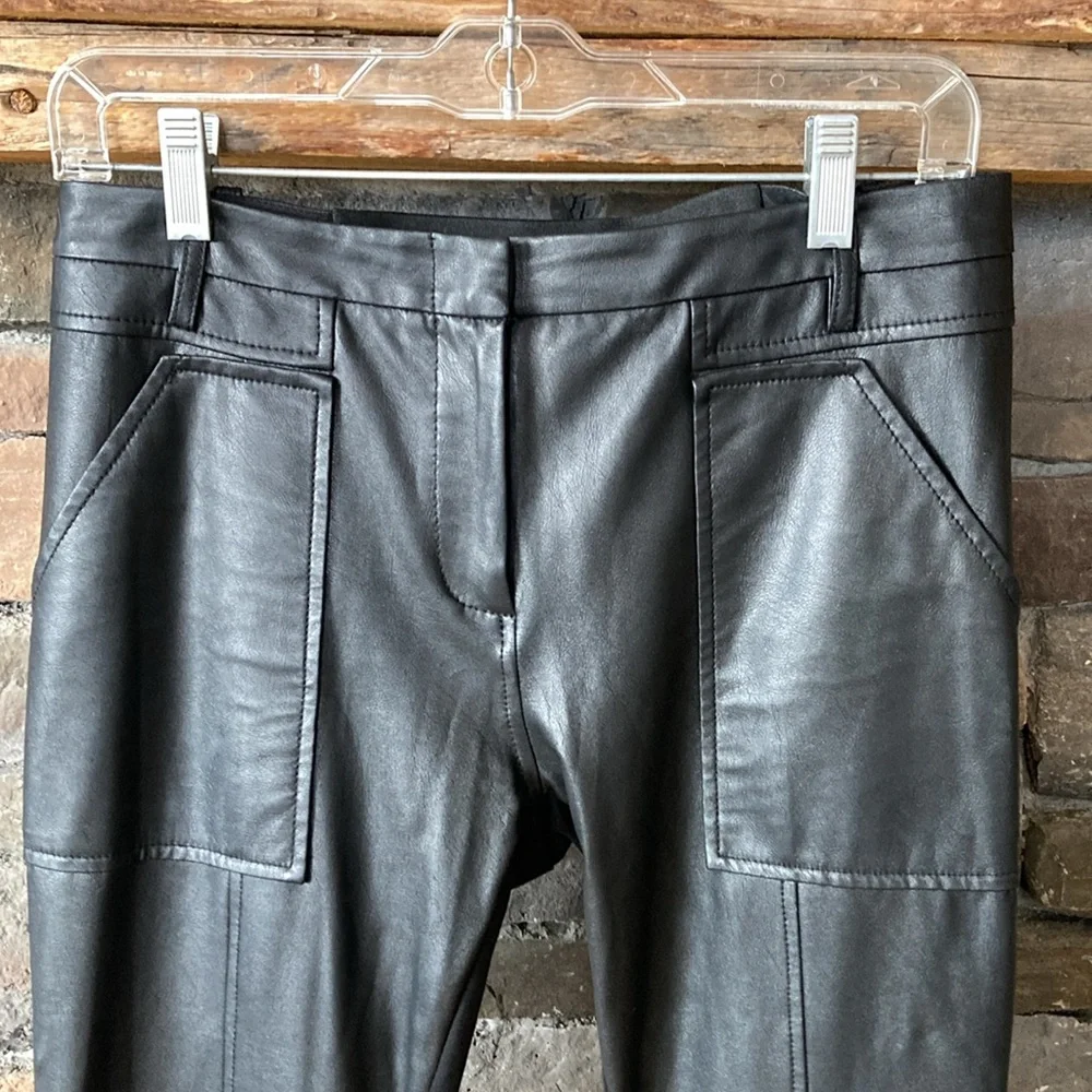 BCBGMaxazria Black Leather Look Pants
